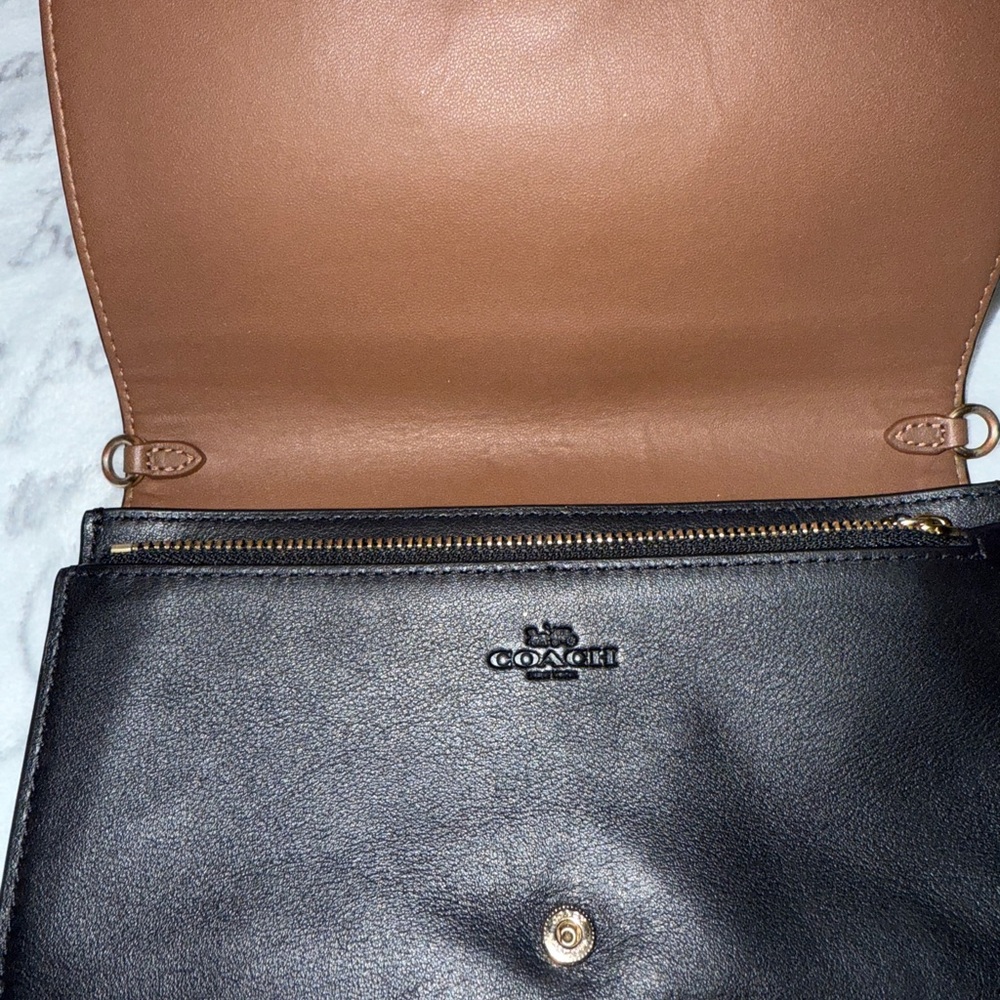 Coach Anna Foldover Clutch Crossbody Bag preowned - Picture 5 of 16